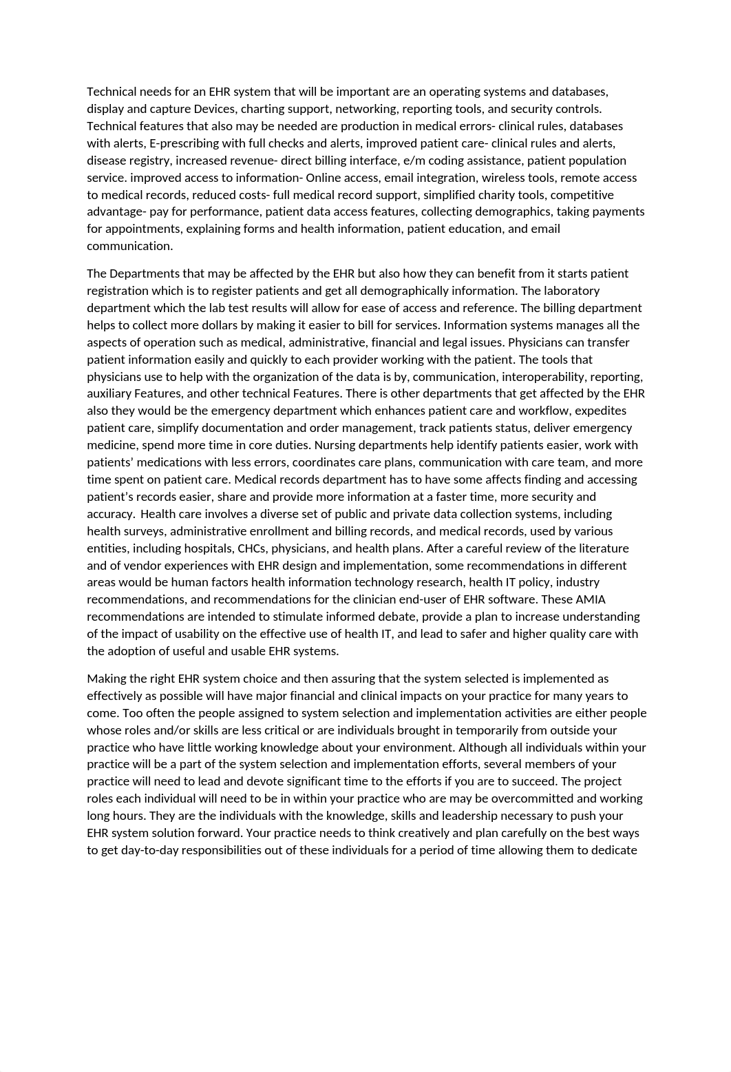 Technical needs for an EHR system that will be important are an operating systems and databases.docx_ds5zfue4ja4_page1