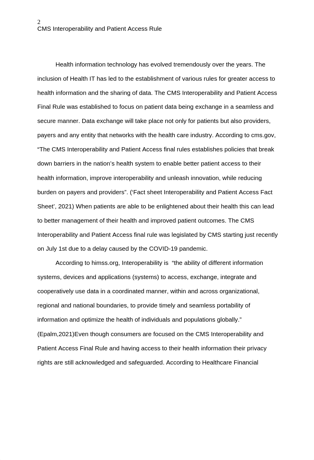 CMS Interoperability and Patient Access Rule -HIM 610.docx_ds6erpjtn3g_page2