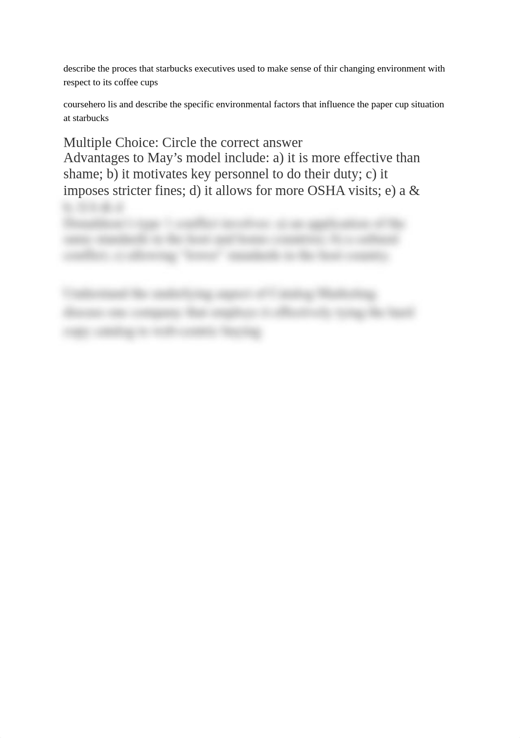 describe the proces that starbucks executives used to make sense of thir changing environment with r_ds6gvahu24u_page1