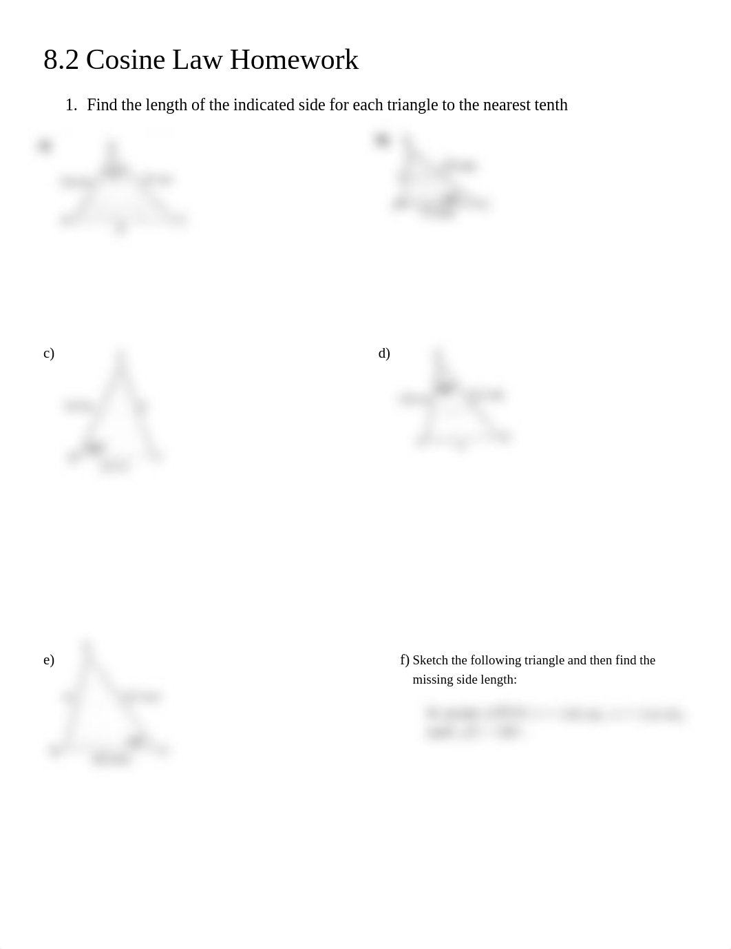 8.2 cosine law homework.pdf_ds6o1o14a30_page1