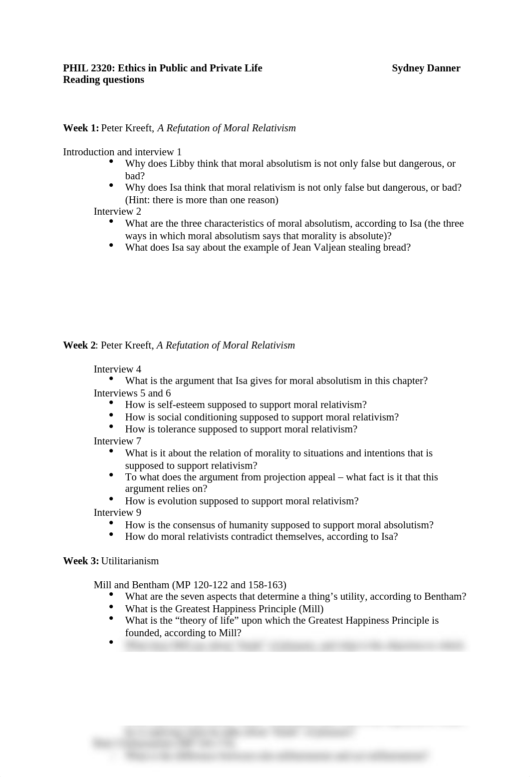 PHIL 2320-50 Ethics daily reading questions (10 week summer evening class), Wednesday class, summer_ds76aispqhz_page1