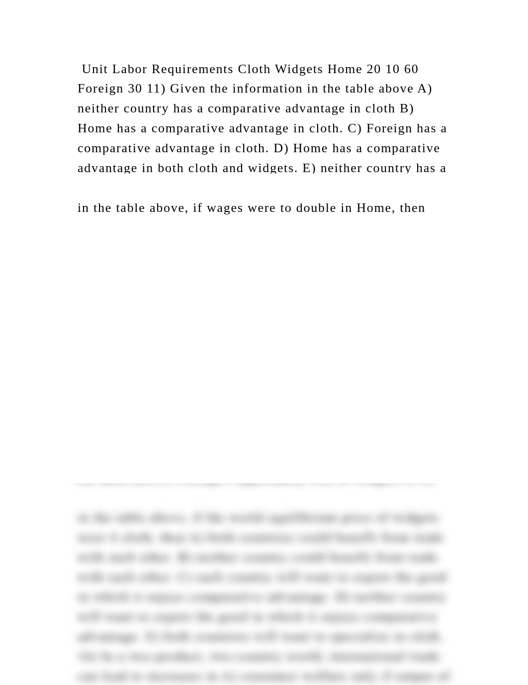 Unit Labor Requirements Cloth Widgets Home 20 10 60 Foreign 30 11) Gi.docx_ds7bqfmtrol_page2