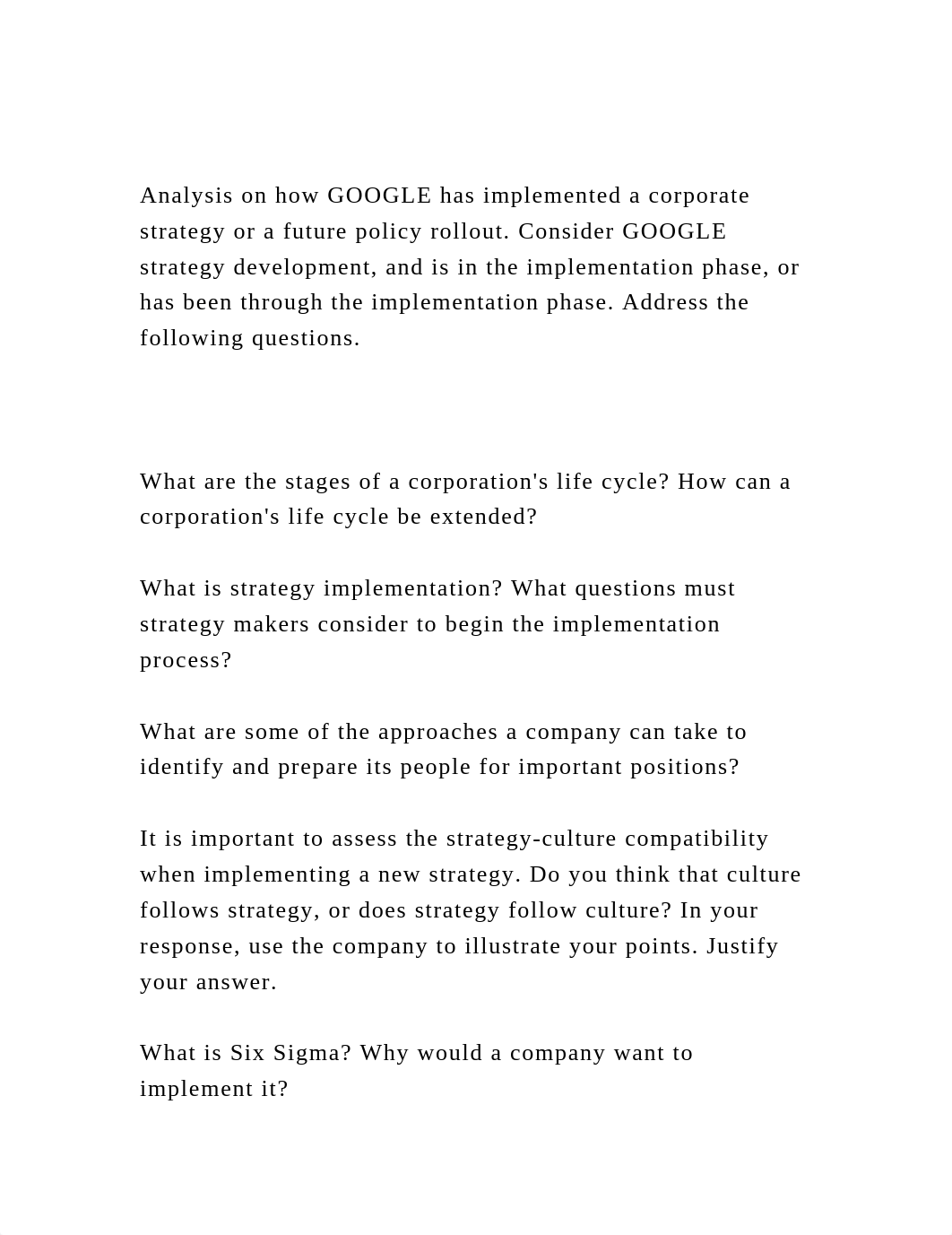 Analysis on how GOOGLE has implemented a corporate strategy or a f.docx_ds7jrf4hrd5_page2