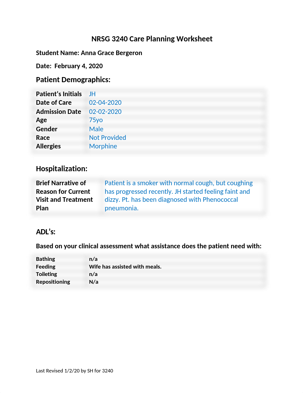 NRSG 3240 Med administration Care Planning Worksheet - complete.docx_ds7varev3pv_page1