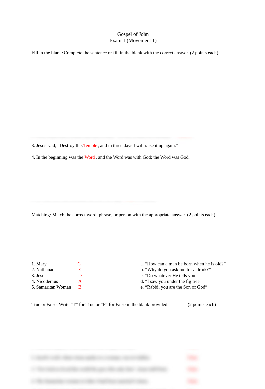 Gospel of John Exam 1.docx_ds84p7527z7_page1