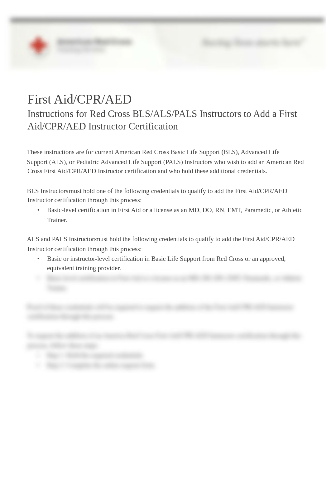 Instructions for BLS, ALS and PALS Instructors to Add FA-CPR-AED Instructor Certification (Oct 2019)_ds8tf0owfgy_page1