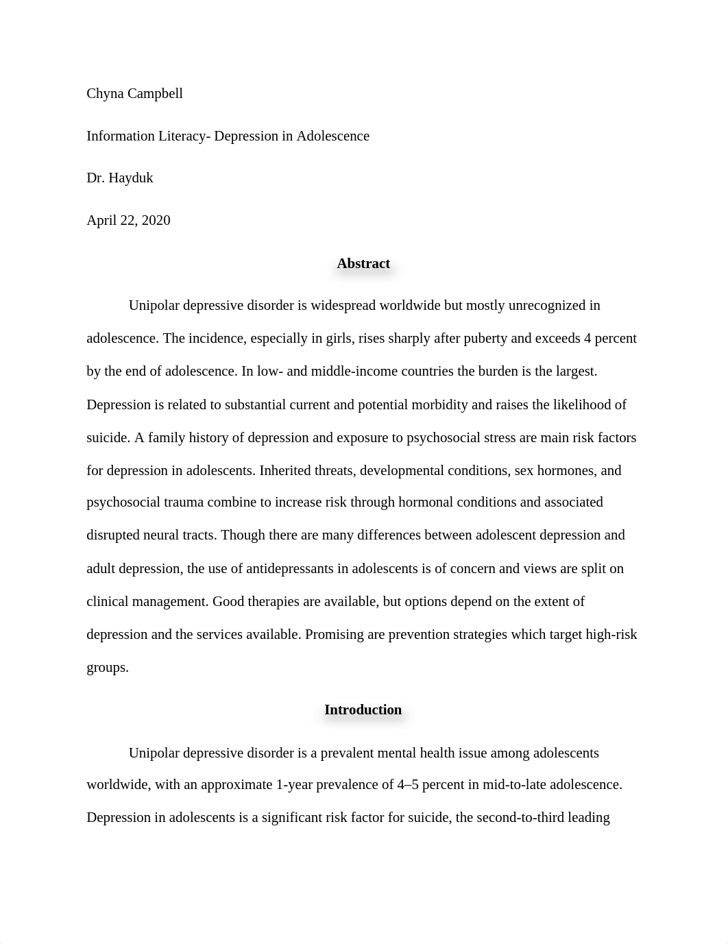 Depression in Adolescence_Chyna Campbell.docx_ds96kc3gaq4_page1