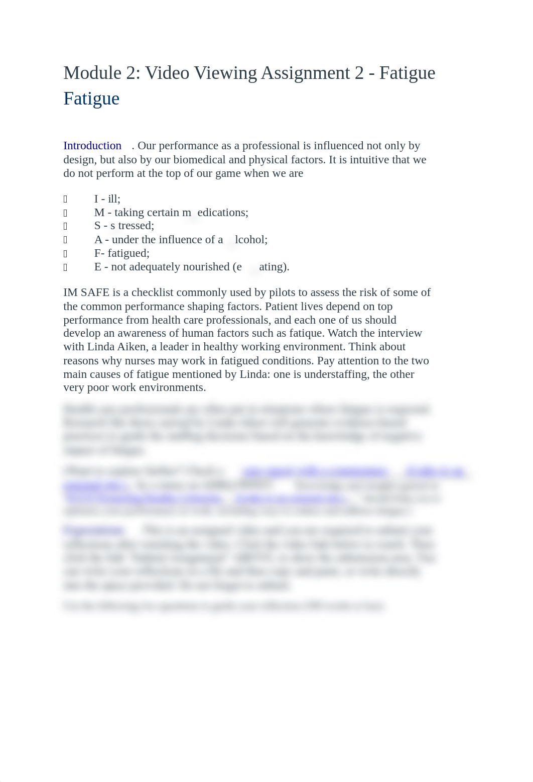 NURS 3347 Video Viewing Assignment 2 - Fatigue.docx_ds9i6jdxddt_page1