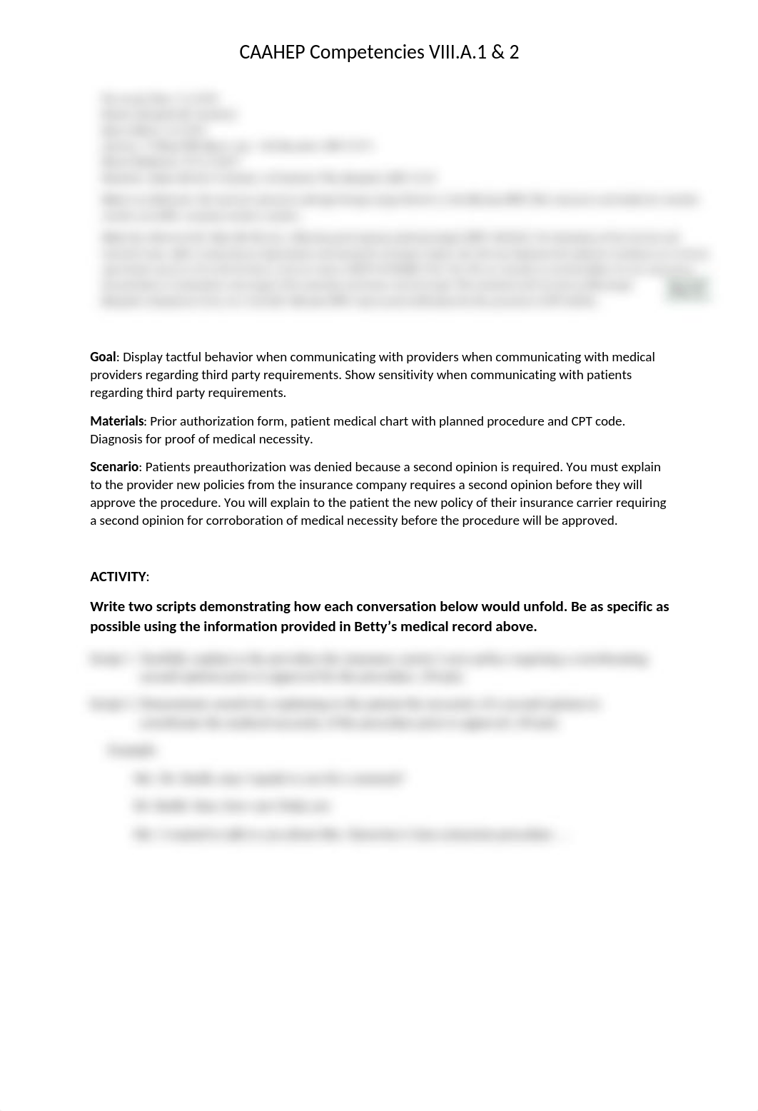 Medical Insurance BillingCAAHEP Competencies VIII.A.1 ^0 2 Script Activity-1.docx_ds9qa97i1nu_page1