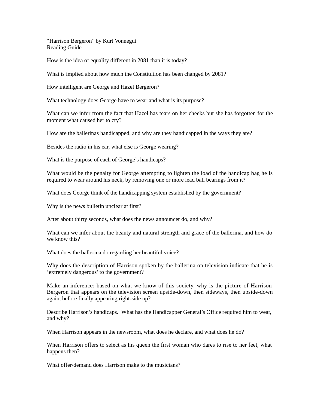 Harrison Bergeron Discussion Questions.doc_ds9zner29ls_page1