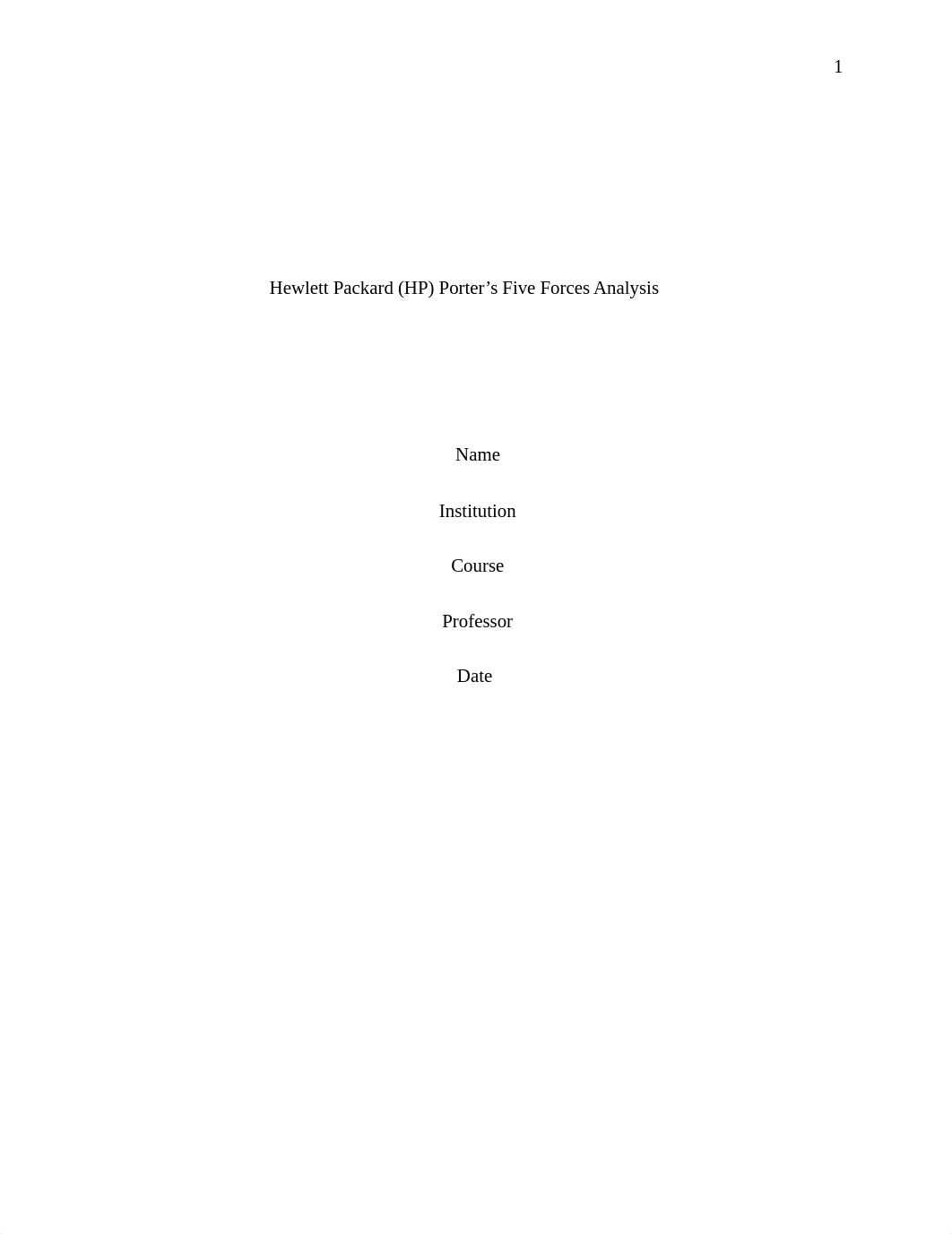 Hewlett Packard (HP) Porter's Five Forces Analysis.docx_ds9zofr405y_page1