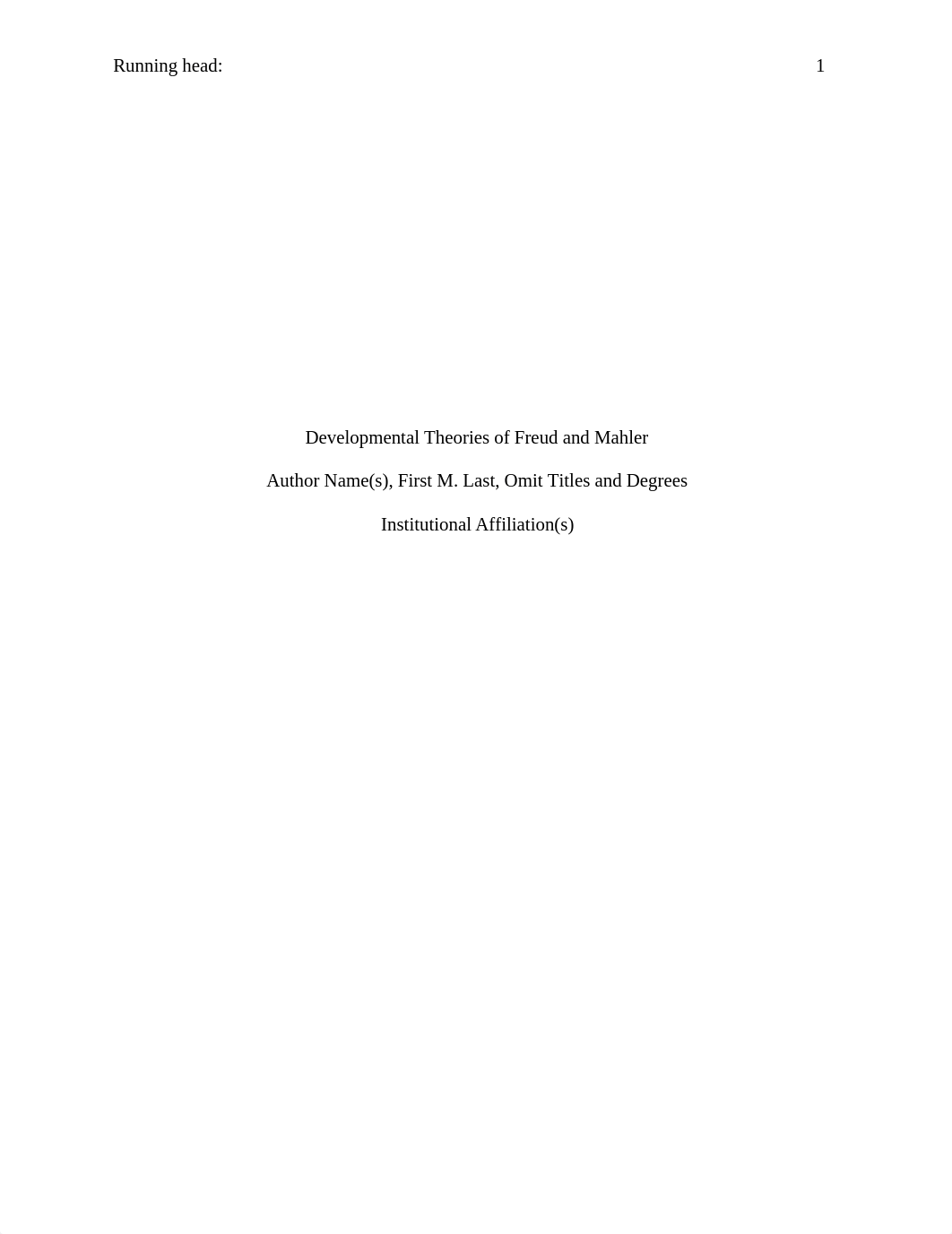 Developmental Theories of Freud and Mahler.docx_dsalws41nyh_page1