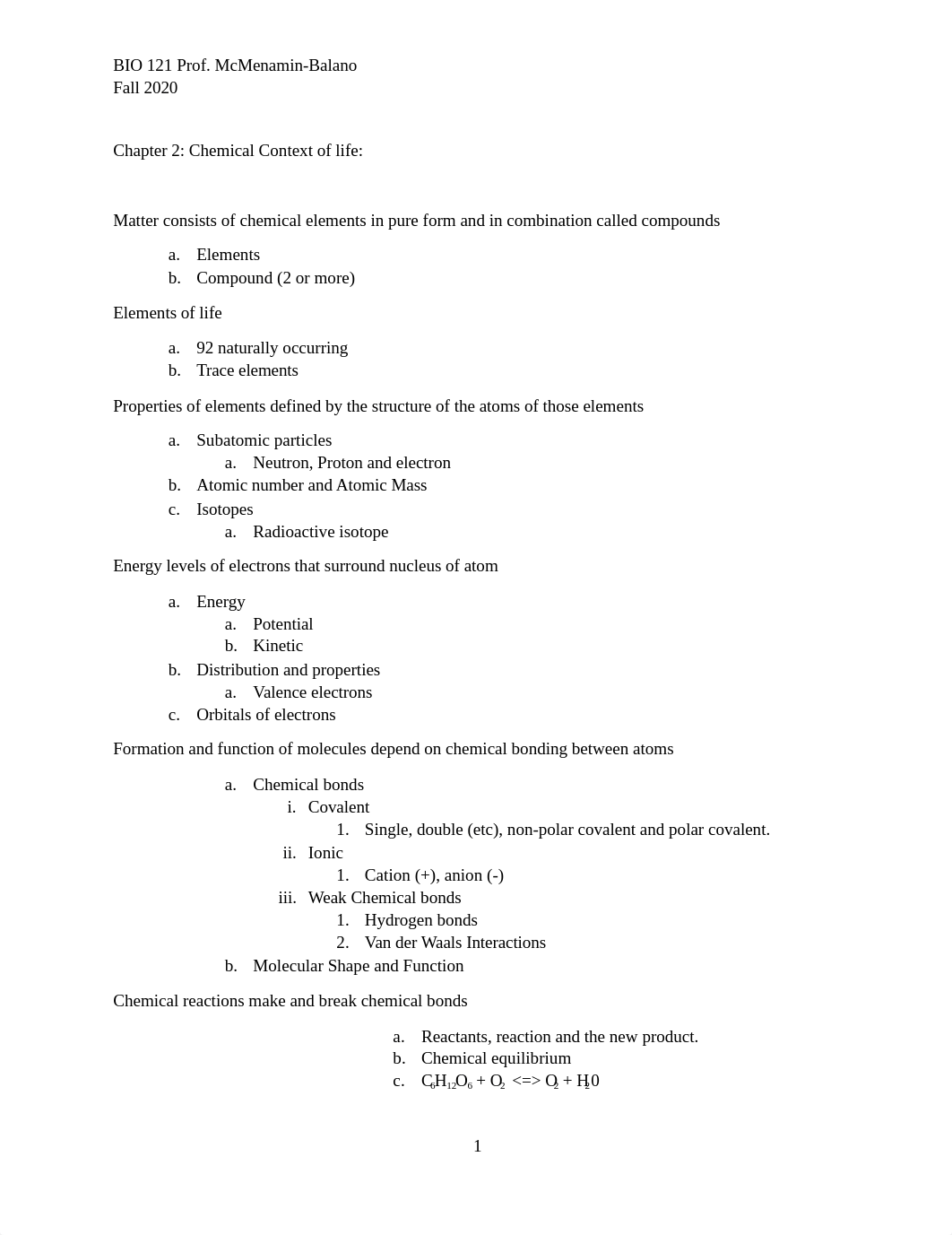 BIO 121 Test I, II notes (Fall 2020).docx_dsamzdvbvit_page1