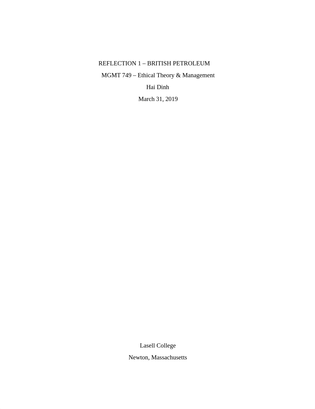 REFLECTION 1_ BRITISH PETROLEUM_Hai Dinh_033119.docx_dsb7auc2wmd_page1