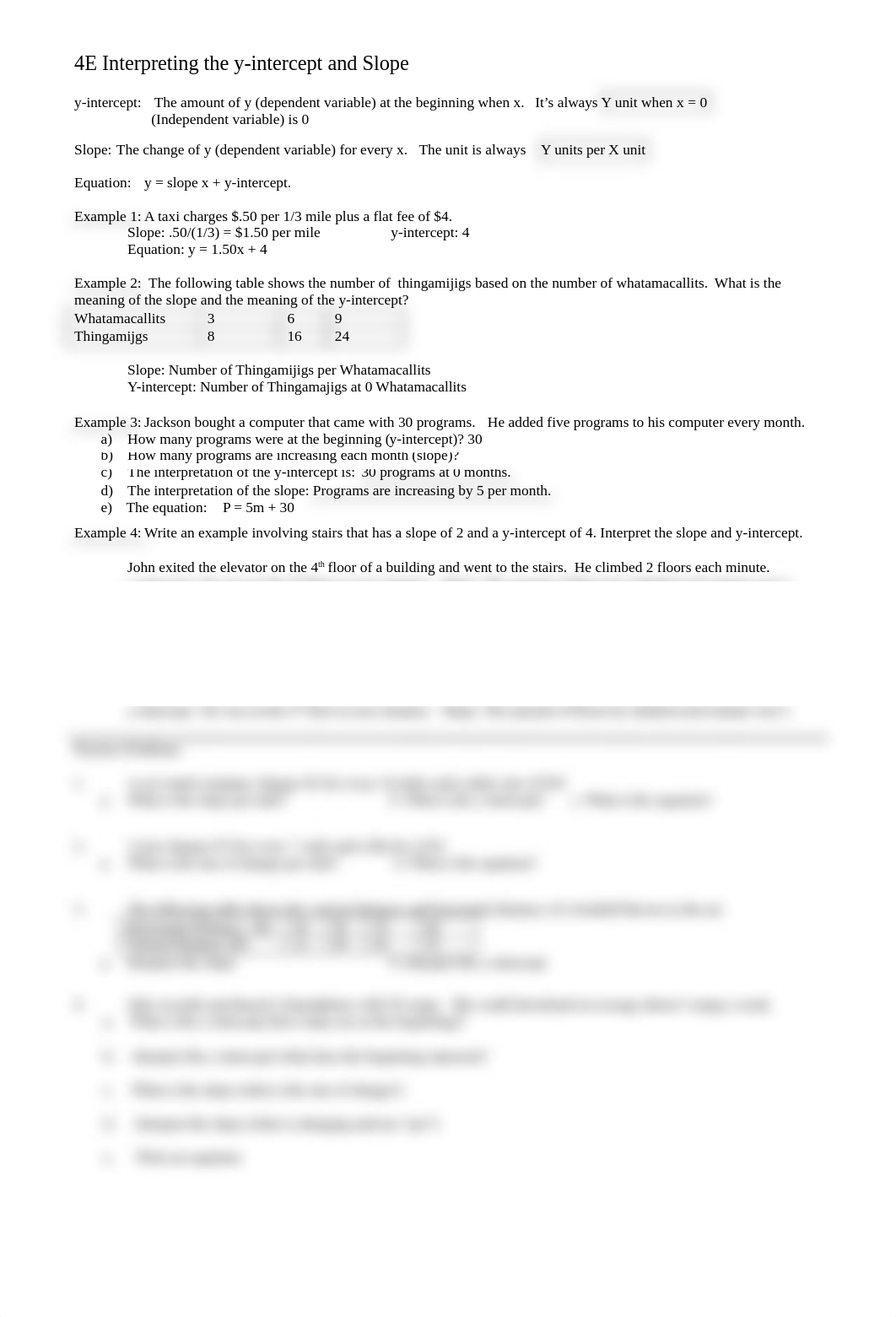 Book 4E Interpret the slope and y-intercept.doc_dsbtzhm4m7h_page1