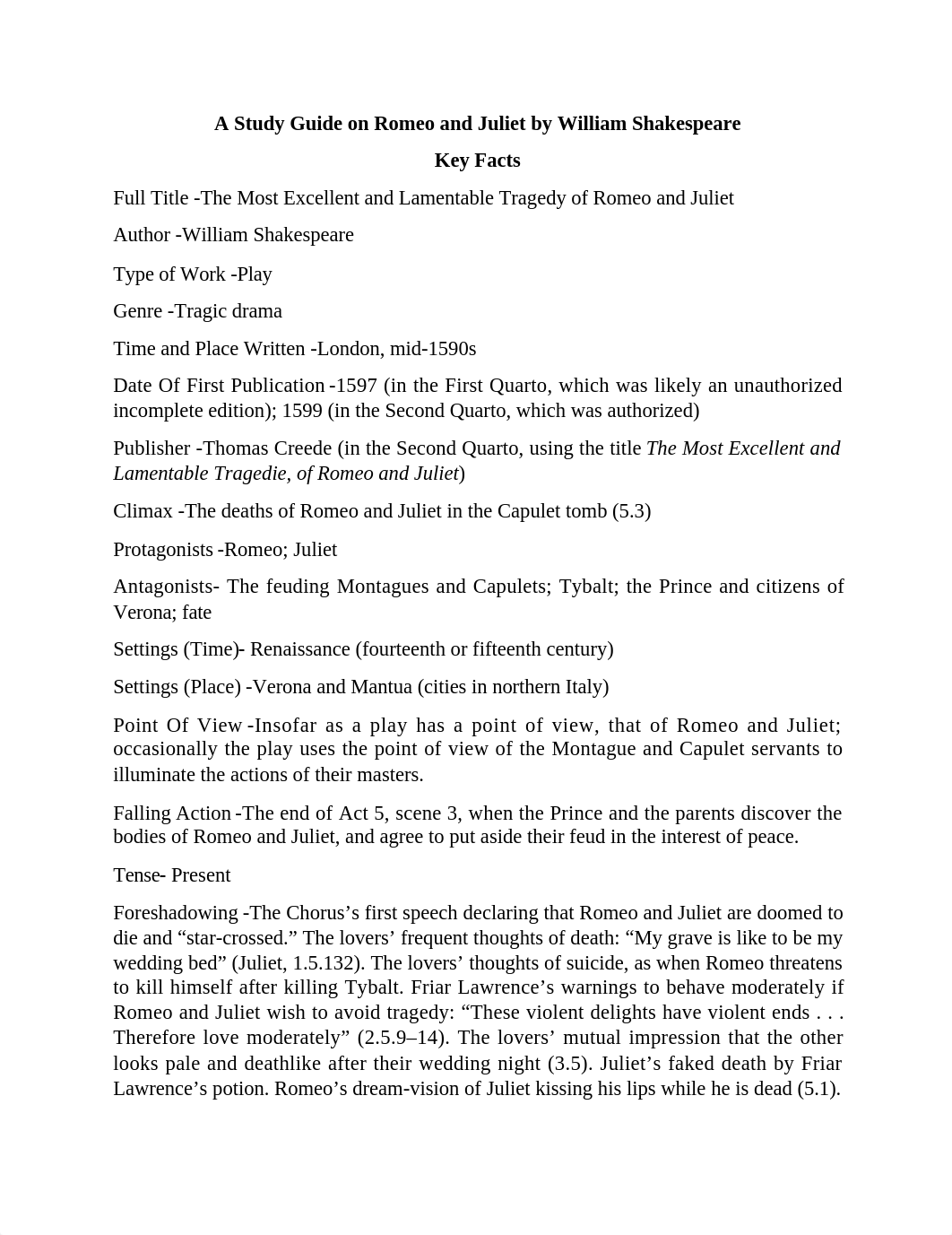 A Study Guide on Romeo and Juliet by William Shakespeare.docx_dscemosgzi0_page1