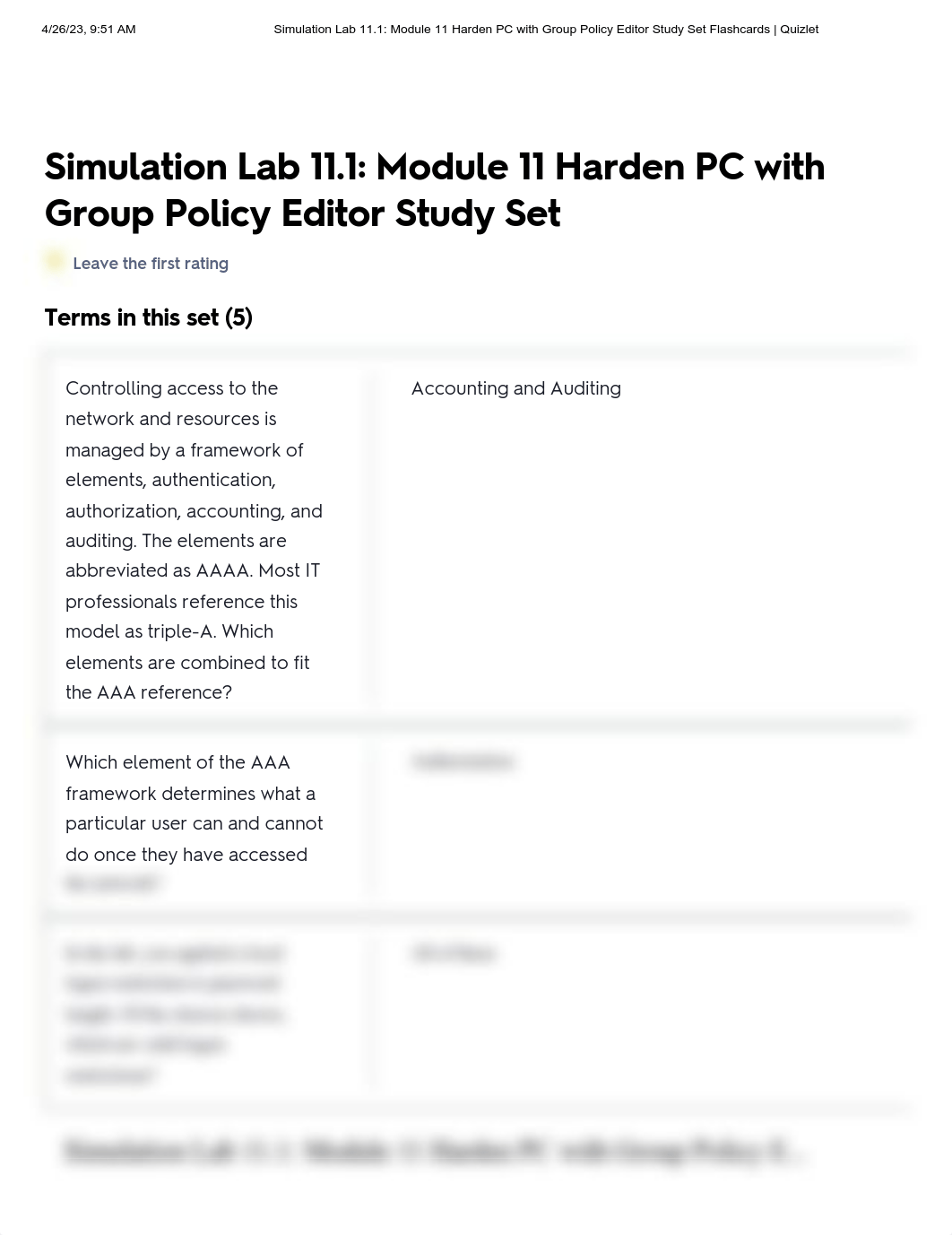 Simulation Lab 11.1_ Module 11 Harden PC with Group Policy Editor Study Set.pdf_dscexnzmeh4_page1