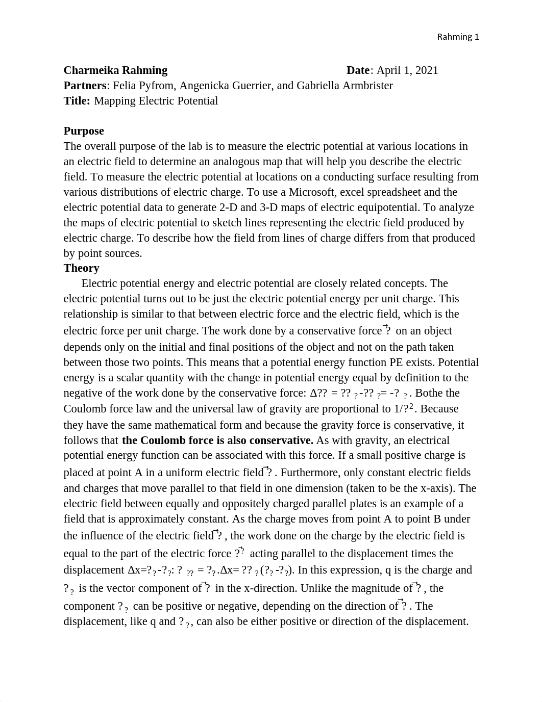 Physics II lab mapping electric potential PDF corrects.pdf_dsde61cuyih_page1