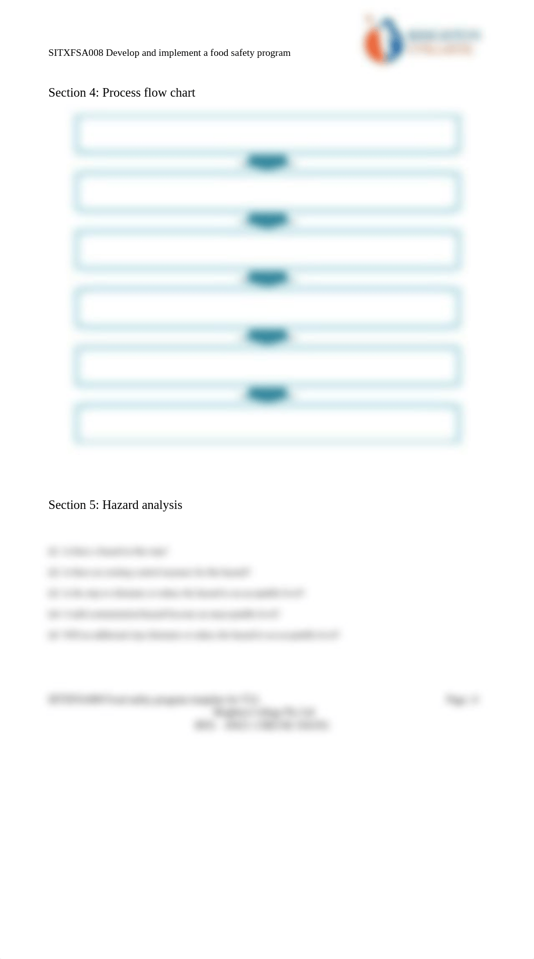 SITXFSA008 [YOUR NAME_ID]T2A Template for Food safety program Draft.docx_dsdfgvoqta8_page4