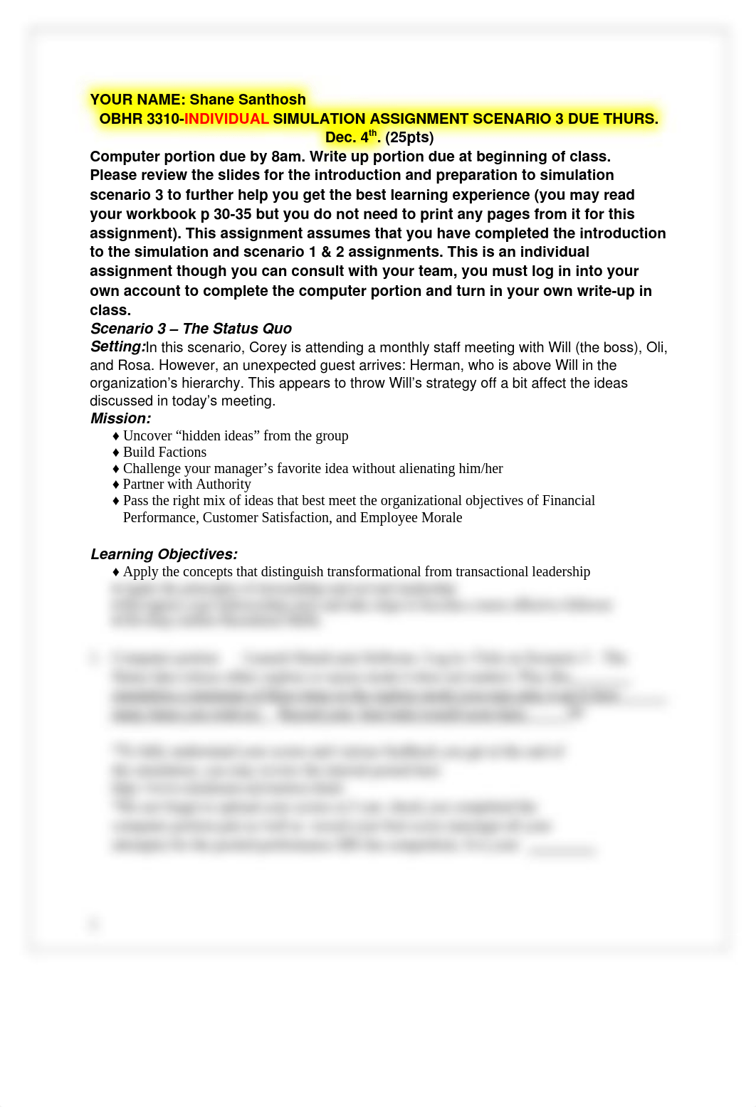 INDIVIDUAL  SIMULATION ASSIGNMENT SCENARIO 3 DUE THURS. Dec. 4th_dsdfo3kqsdu_page1