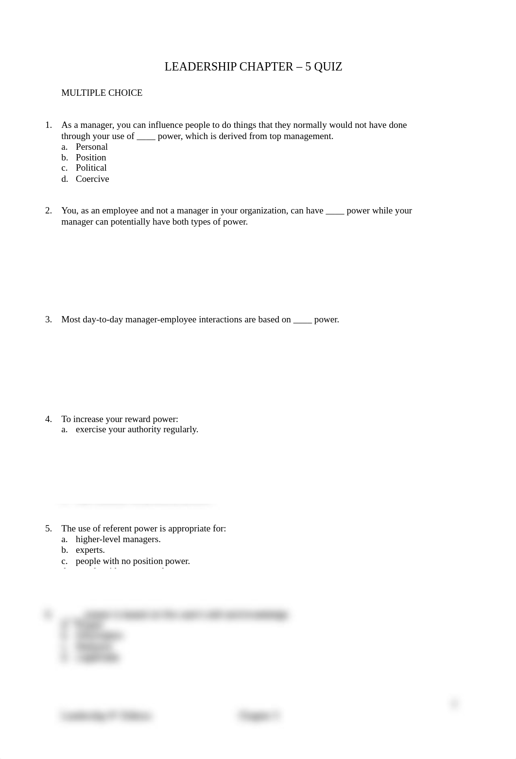 355 LeadershipChapter5 quiz.doc_dsdfzyq57fj_page1