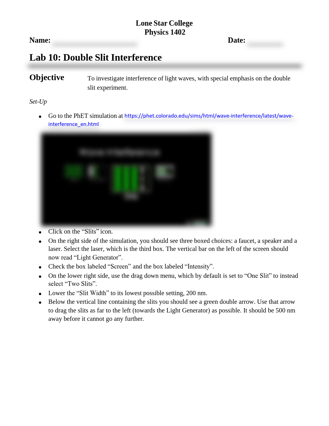 Lab 10 - Double Slit Interference.pdf_dsdgetwat7h_page1