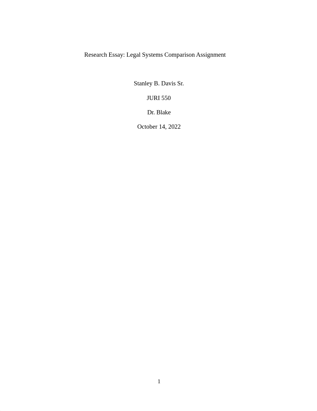 Research Essay- Legal Systems Comparison Assignment (2).docx_dsdmx3vzoyg_page1