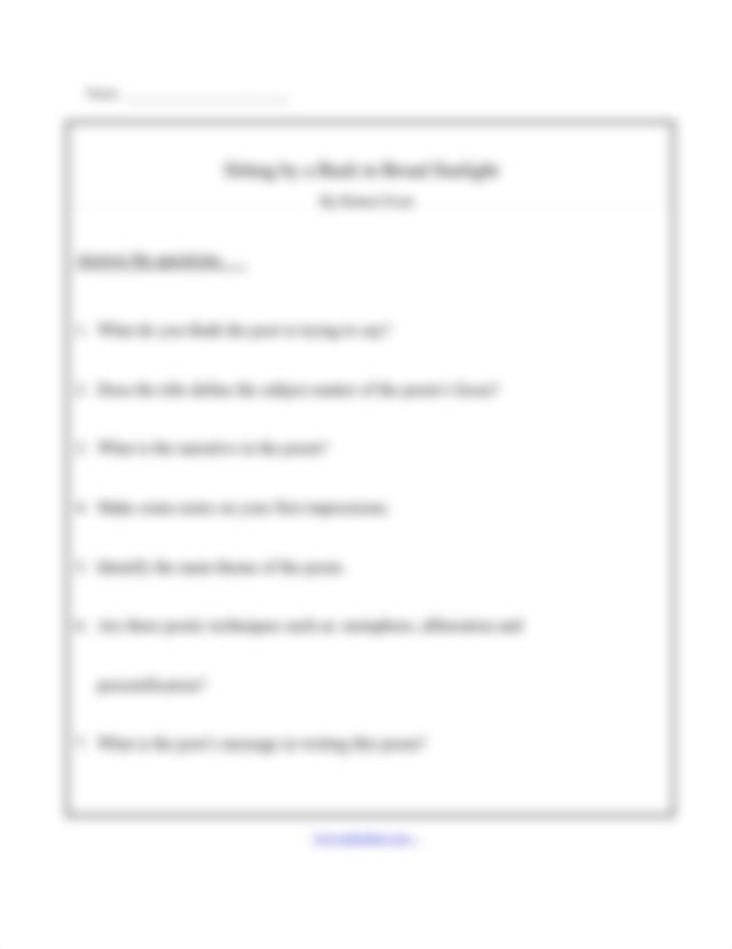 Sitting-By-A-Bush-In-Broad-Sunlight-Poetry-Worksheet.pdf_dsduuyjowhy_page2