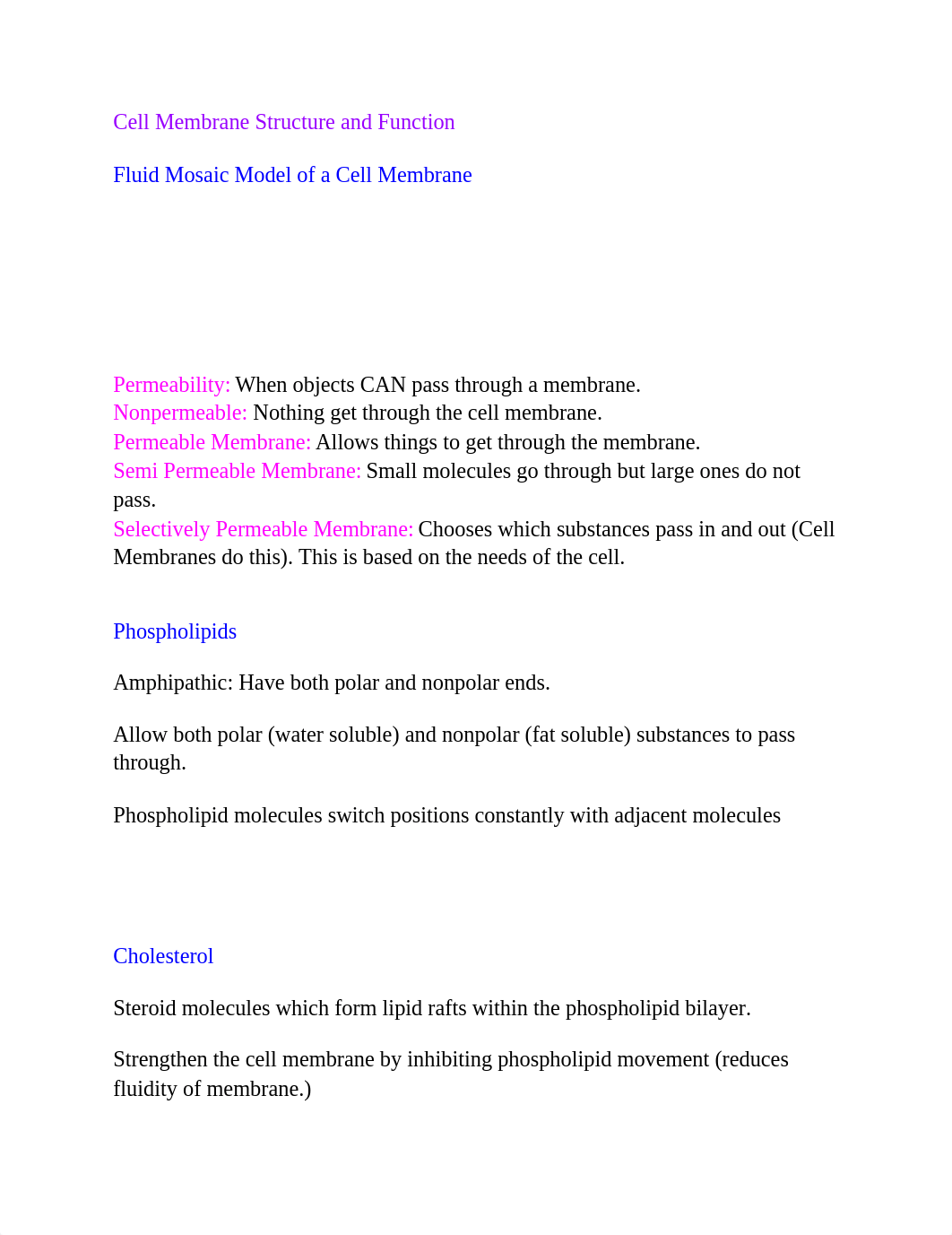 Chapter 7: Cell Membrane Structure and Function Notes_dse522syc7a_page1