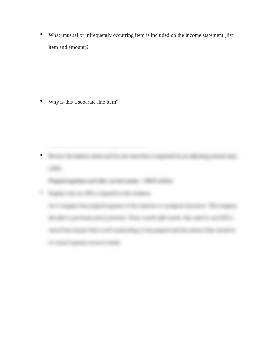 What unusual or infrequently occurring item is included on the income statement.docx_dse6wypdr0v_page1