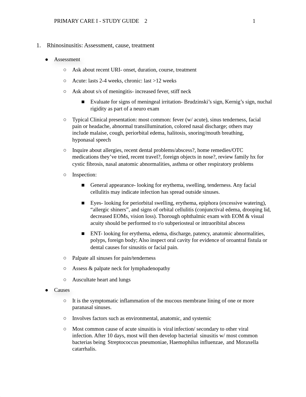 PRIMARY CARE I - STUDY GUIDE 2.docx_dsegoq2qkqa_page1