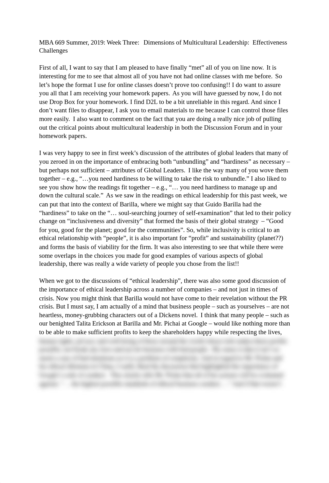 MBA 669 Summer 2019 Week 3 Dimensions of Multicultural Leadership Effectiveness Challenges.docx_dsenonf8oix_page1