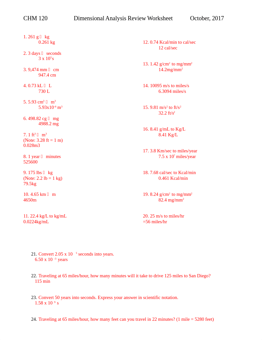 Dimensional Analysis Review Worksheet Answers.docx_dsfc5stch5w_page1