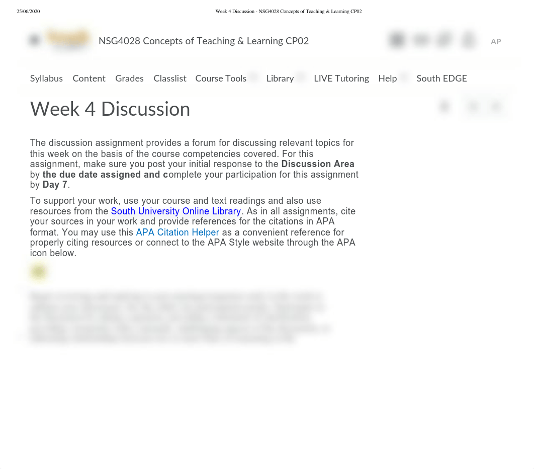 Week 4 Discussion - NSG4028 Concepts of Teaching & Learning CP02 (1).pdf_dsfgns5dp23_page1