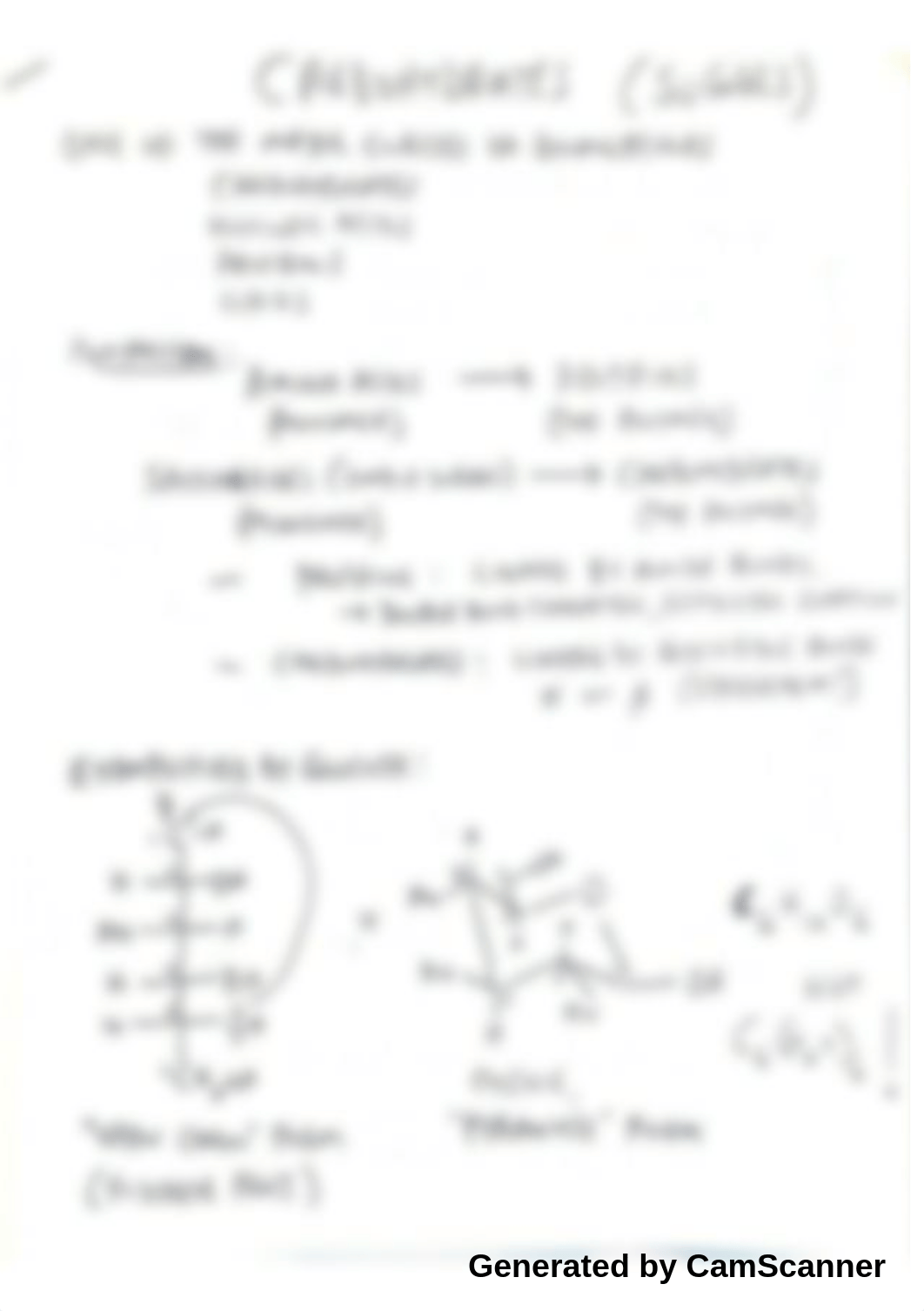 Organic Chemistry II - Carbohydrates Notes_dsg139hhx48_page1