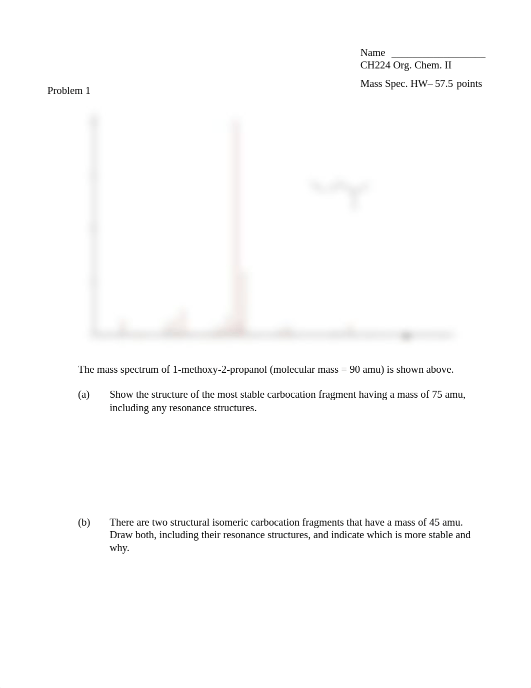 Mass Spectrometry HW Problems.pdf_dsg294u6lwr_page1