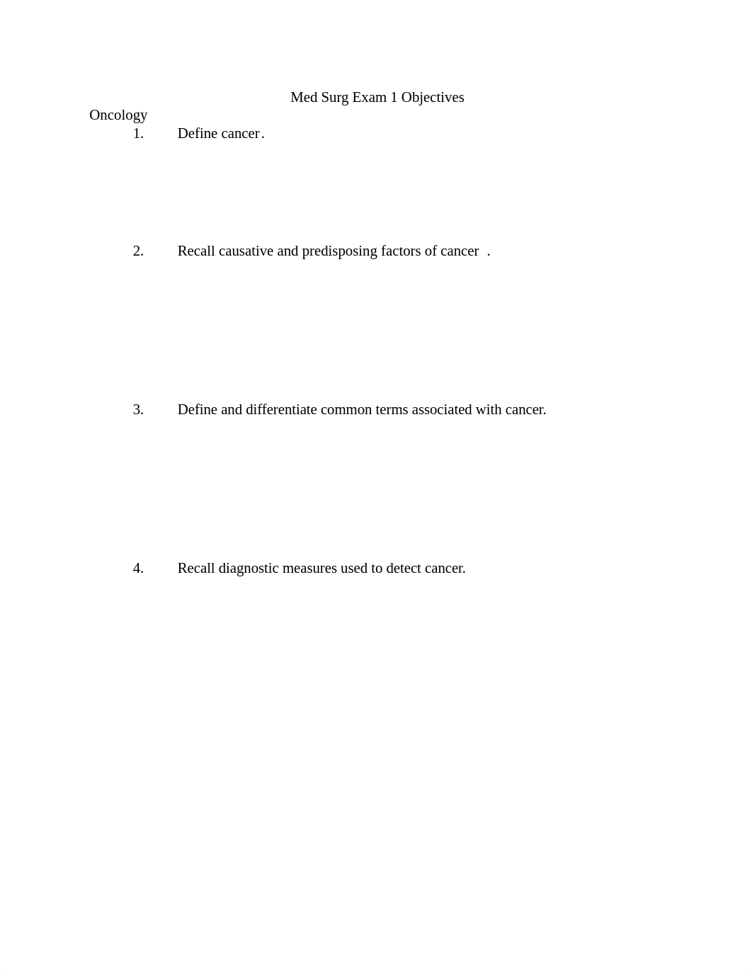 Med Surg Exam 1 Objectives.docx_dsg3we1zwjt_page1