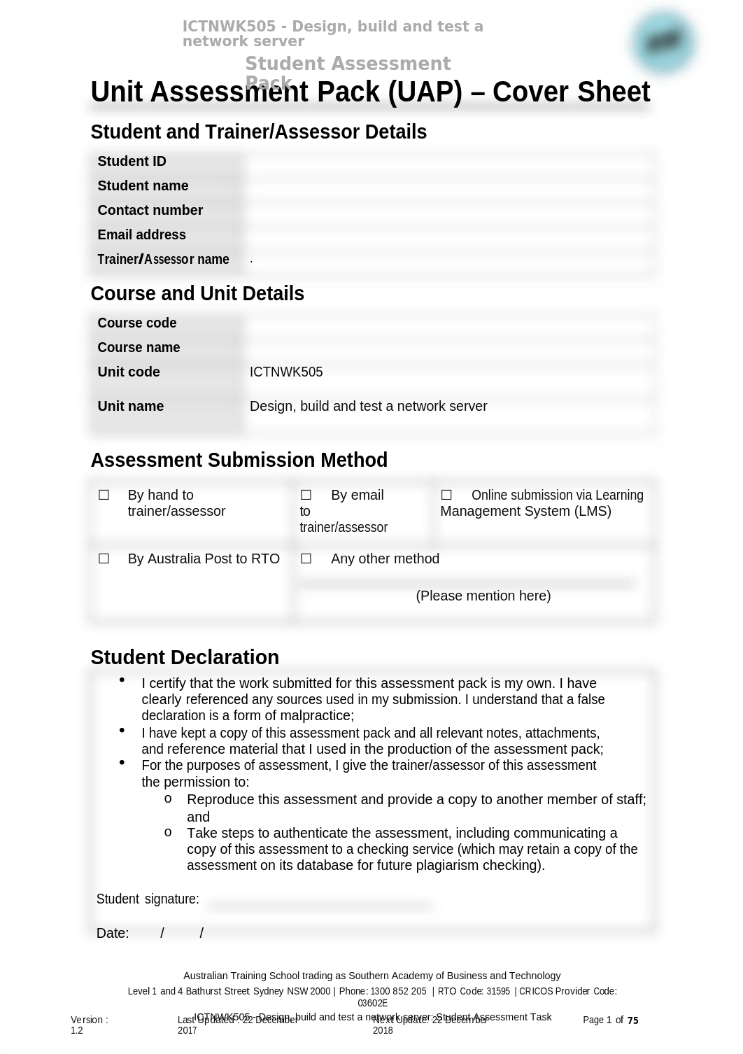 ICTNWK505 - Design, build and test a network server-converted.docx_dsh4ti1x2cp_page1