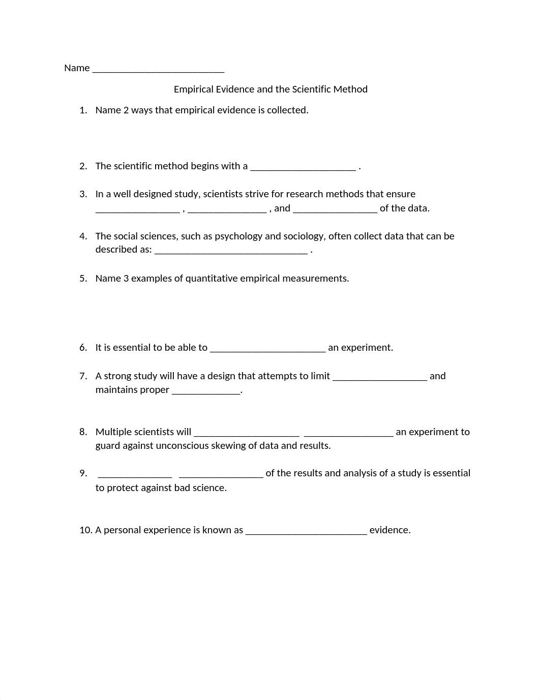 Empirical Evidence Scientific Method Worksheet.docx_dshj78sccvq_page1