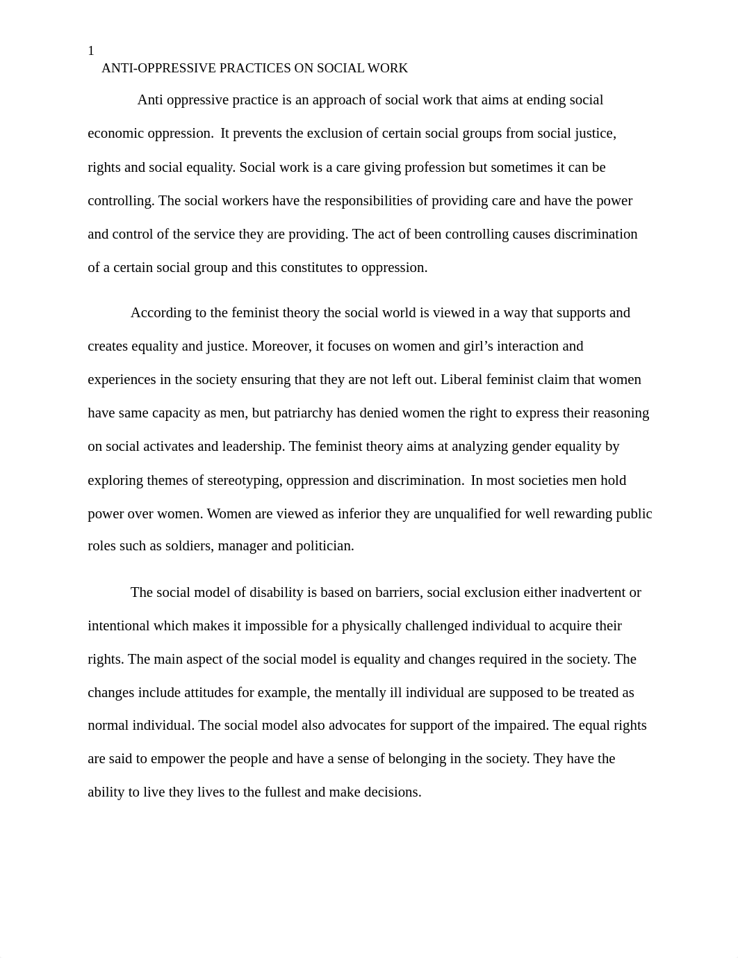 Anti oppressive practice is an approach of social work that aims at ending social economic oppressio_dsiq62jk35t_page1