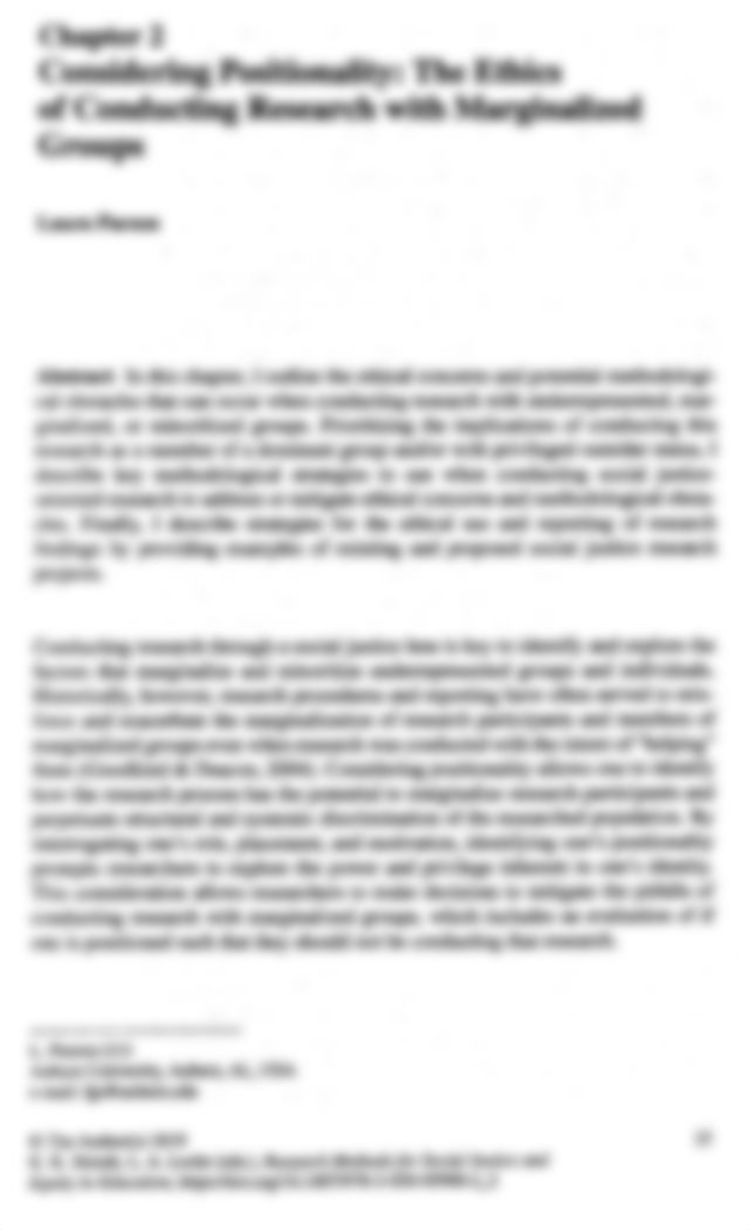 Parson_Considering positionality_ the ethics of conducting research with marginalized groups..pdf_dsj8taauypz_page1