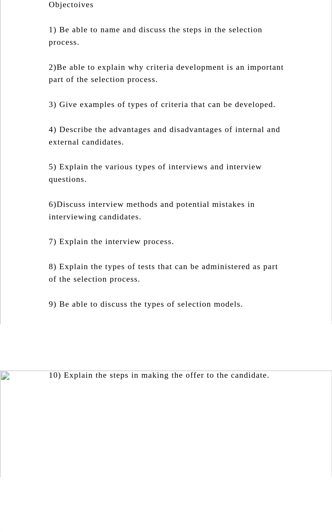 Objectoives1) Be able to name and discuss the steps in the selec.docx_dsjyb1txy5d_page2