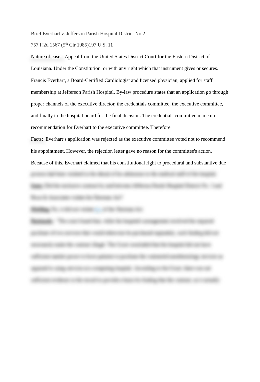 Brief Everhart v. Jefferson Parish Hospital District No 2 757 F.2d 1567 (5th Cir 1985).docx_dsk5js2pe6n_page1