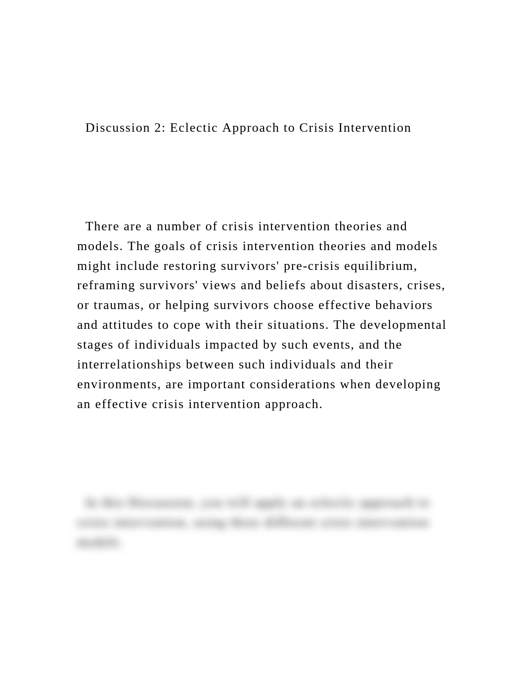 Discussion 2 Eclectic Approach to Crisis Intervention .docx_dskclvpbt5t_page2