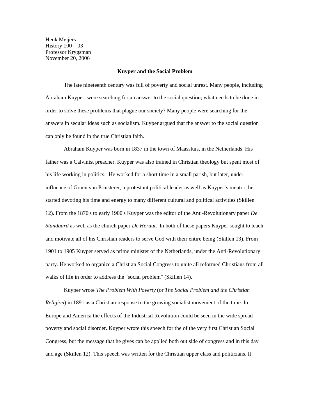 kuyper essay_dskjcgvsiac_page1