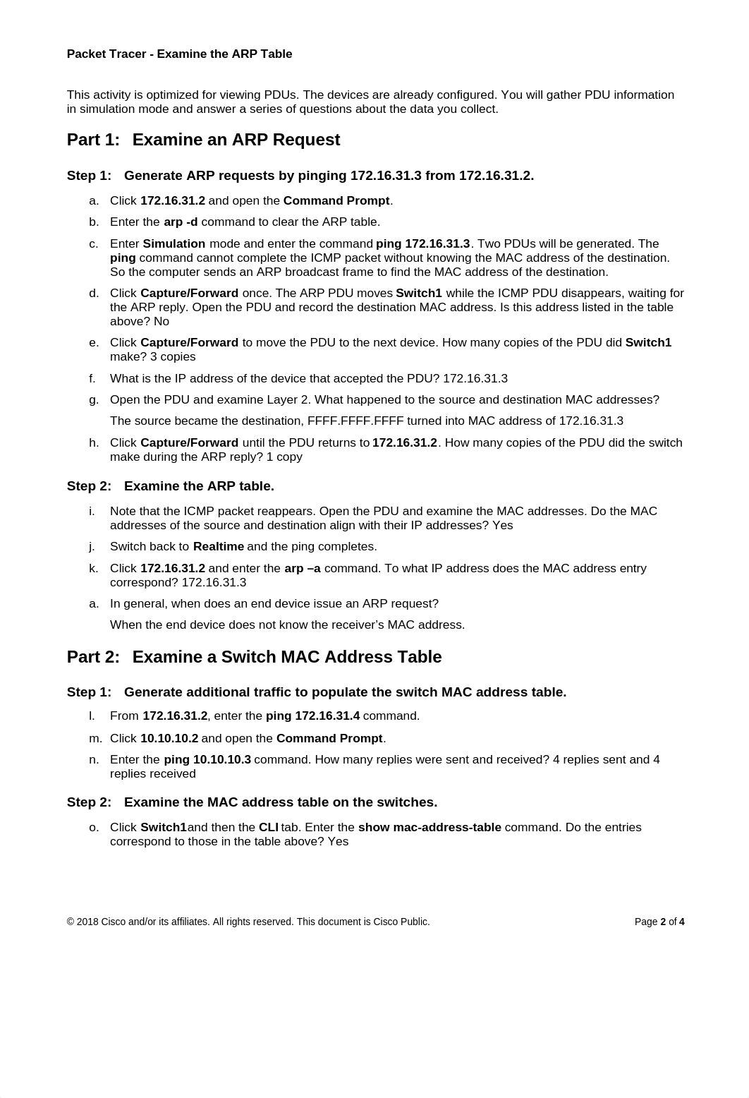 5.3.2.8 Packet Tracer - Examine the ARP Table.docx_dsl9ulll2io_page2