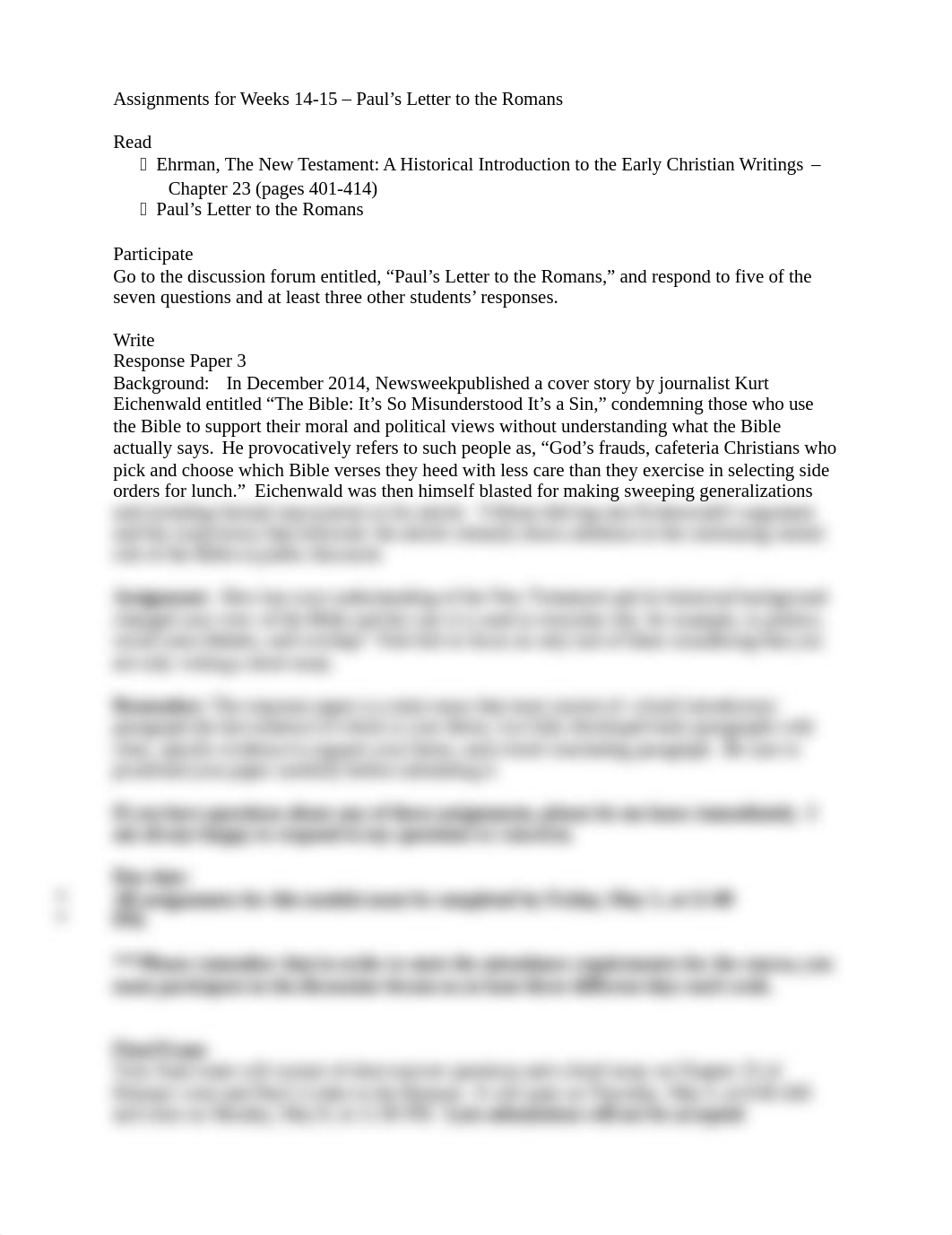 Assignments for Weeks 14-15 - Paul's Letter to the Romans (2)_dslb90f2oef_page1