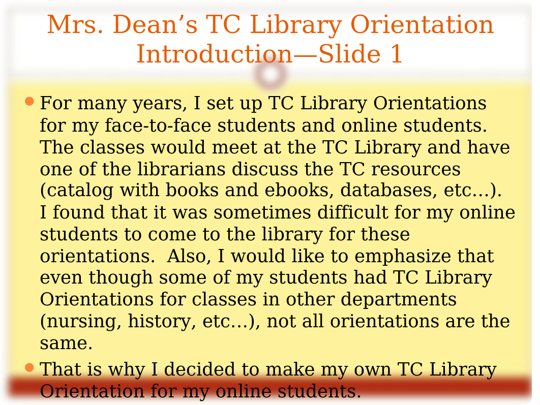 English 1302 Online TC Library Orientation 97-2003 Rev 1.2019.ppt_dslpmov2556_page2