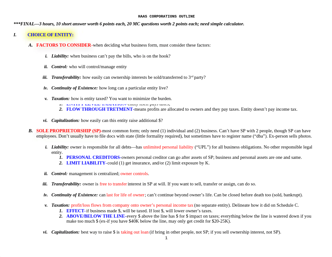 Haas Corporation Outline_dslrvssax06_page1