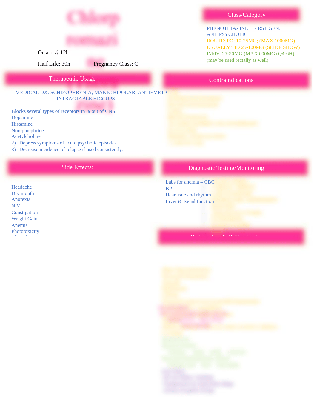 Medication Card - Chlorpromazine - Thorazine.docx_dslwsp861s5_page1